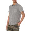 Lucky Brand Men’s Short Sleeve Linen Button Up Shirt(Heather Grey/Grey)