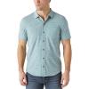 Lucky Brand Men’s Short Sleeve Linen Button Up Shirt(Sagebrush Green)