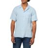 Lucky Brand Men’s Short Sleeve Linen Camp Collar Shirt(Celestial Blue)