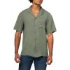 Lucky Brand Men’s Short Sleeve Linen Camp Collar Shirt(Thyme)