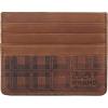 Lucky Brand Men’s Slim Wallet Case | Id Window | Card Slot | Minimalist Design | Lightweight | Leather(Plaid Embossed Leather – Brown)
