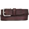 Lucky Brand Men’s Stitched Leather Belt | Classic | Casual | Dress | Everyday | Western | Genuine Leather | Metal Buckle(Antiqued Leather – Brown)