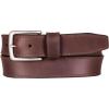 Lucky Brand Men’s Stitched Leather Belt | Classic | Casual | Dress | Everyday | Western | Genuine Leather | Metal Buckle(Double Stitch – Brown)