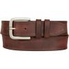 Lucky Brand Men’s Stitched Leather Belt | Classic | Casual | Dress | Everyday | Western | Genuine Leather | Metal Buckle(Triple Needle Stitch – Brown)
