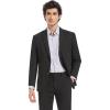 Lucky Brand Men’s Stretch Suit Jacket, Notch Lapel, Two-Button Closure(Black)