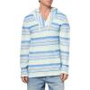 Lucky Brand Men’s Stripe Baja Hoodie(Multi Blue)