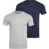 Lucky Brand Men’s T-Shirts – Classic Fit Short Sleeve Crewneck Mens Shirts – Soft Stretch Casual Undershirts for Men (S-XL)(Heather Grey/Mood Indigo)