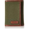 Lucky Brand Men’s Trifold Wallet | Id Window | Card Slots | Leather | Organization | Durable | Stylish(Canvas/Leather – Olive)