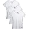 Lucky Brand Men’s Undershirt – 3 Pack Slim Fit Short Sleeve Mens T-Shirts (S-XL)(V White)