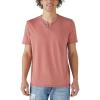 Lucky Brand Mens Venice Burnout Notch Neck Tee Shirt(Cowhide)