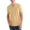 Lucky Brand Mens Venice Burnout Notch Neck Tee Shirt(Jojoba)