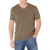 Lucky Brand Men’s Venice Burnout V Neck Tee(Dark Olive)