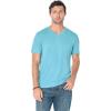 Lucky Brand Men’s Venice Burnout V Neck Tee(Delphinium Blue)