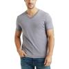 Lucky Brand Men’s Venice Burnout V Neck Tee(Frost Grey)