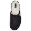 Lucky Brand Micro-Suede Scuff Indoor Slippers for Men with Plush Lining(Black Flap)