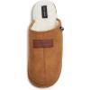 Lucky Brand Micro-Suede Scuff Indoor Slippers for Men with Plush Lining(Tan)