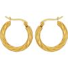 Lucky Brand Real Gold Plated Hoop Earrings