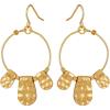 Lucky Brand Stylish Gold Plated Drop Earrings