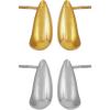 Lucky Brand Stylish Gold Silver Plated Stud Earrings