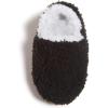 Lucky Brand Toddler Boys Non Slip Sherpa A-Line Home Slippers, Kids Rubber Sole Indoor House Shoes Bedroom Slipper, Size 5-10(Black)
