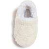 Lucky Brand Toddler Girls Sherpa Bedroom Slippers, Non Slip A-line House Shoes, Little Kids Comfy Indoor Slipper, Sizes 5-10(Ivory)