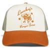 Lucky Brand Trucker Hat | Snapback | Adjustable | Mesh Back | Baseball Cap | Golf | Fishing | American Heritage(Burger Joint – Terracotta)
