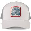 Lucky Brand Trucker Hat | Snapback | Adjustable | Mesh Back | Baseball Cap | Golf | Fishing | American Heritage(Clover Patch – Light Grey)