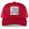Lucky Brand Trucker Hat | Snapback | Adjustable | Mesh Back | Baseball Cap | Golf | Fishing | American Heritage(Clover Patch – Red)