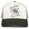Lucky Brand Trucker Hat | Snapback | Adjustable | Mesh Back | Retro | Baseball Cap | Golf | Fishing | American Heritage(Burger Joint – Olive)