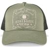 Lucky Brand Trucker Hat | Snapback | Adjustable | Mesh Back | Retro | Baseball Cap | Golf | Fishing | American Heritage(Vintage Trucker – Moss)