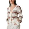 Lucky Brand Women’s Button Front Knit Cardigan(Sequoia Brown Multi)