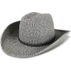Lucky Brand Women’s Cowboy Hat | Western | Woven | Wide Brim | Adjustable | Breathable | Straw | Sun Protection(Grey)