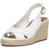 Lucky Brand Women’s Cyrila Wedge Sandal(White Lace)