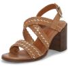 Lucky Brand Women’s Dabene Stacked Heel Sandal Heeled(Latte)
