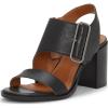 Lucky Brand Women’s Darnah Heeled Sandal(Black Leather)