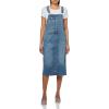 Lucky Brand Women’s Denim Overall Midi Dress(Electrified Wash)