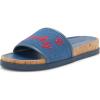 Lucky Brand Women’s Dylina Flat Sandal(Light Wash Denim)