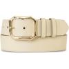 Lucky Brand Women’s Fashion Leather Belt | Stylish | Trend | Classic | Modern | Jean | Pant | Skirt | Dress(High Shine – Cream)