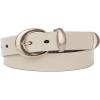 Lucky Brand Women’s Fashion Leather Belt | Stylish | Trend | Classic | Modern | Jean | Pant | Skirt | Dress(Modern – Cream)