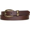 Lucky Brand Women’s Fashion Leather Belt | Stylish | Trend | Classic | Modern | Jean | Pant | Skirt | Dress(Sculpted Buckle – Brown)