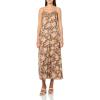 Lucky Brand Women’s Floral Lace Trimmed Slip Dress(Brown Floral)