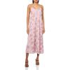 Lucky Brand Women’s Floral Lace Trimmed Slip Dress(Pink Floral)