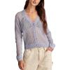 Lucky Brand Women’s Half Stitch Cardi(Burlwood)