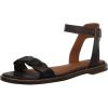 Lucky Brand Women’s Kyndall Flat Sandal(Chocolate/Blue)