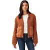 Lucky Brand Women’s Long Sleeve Zip Front Utility Teddy Coat(Glazed Ginger)