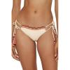 Lucky Brand Women’s Malaga Crochet Trim Tie Side Bikini Bottom, Cheeky Coverage, Swimwear Separates(Natural)