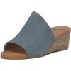 Lucky Brand Women’s Malenka Wedge Sandal(Natural Blue)