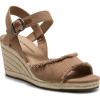 Lucky Brand Women’s Mindra Espadrille Wedge Sandal(Latte)