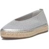 Lucky Brand Women’s Orena Flat Sandal(Silver Knit)