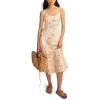 Lucky Brand Women’s Patchwork Print Midi Slip Dress(Yellow Floral)